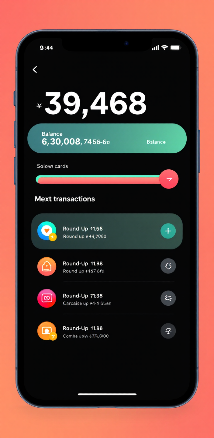 Drip app savings overview screen